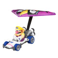 Hot Wheels Mario Kart Veículo de Brinquedo Waluigi B-Dasher com Wario Wing