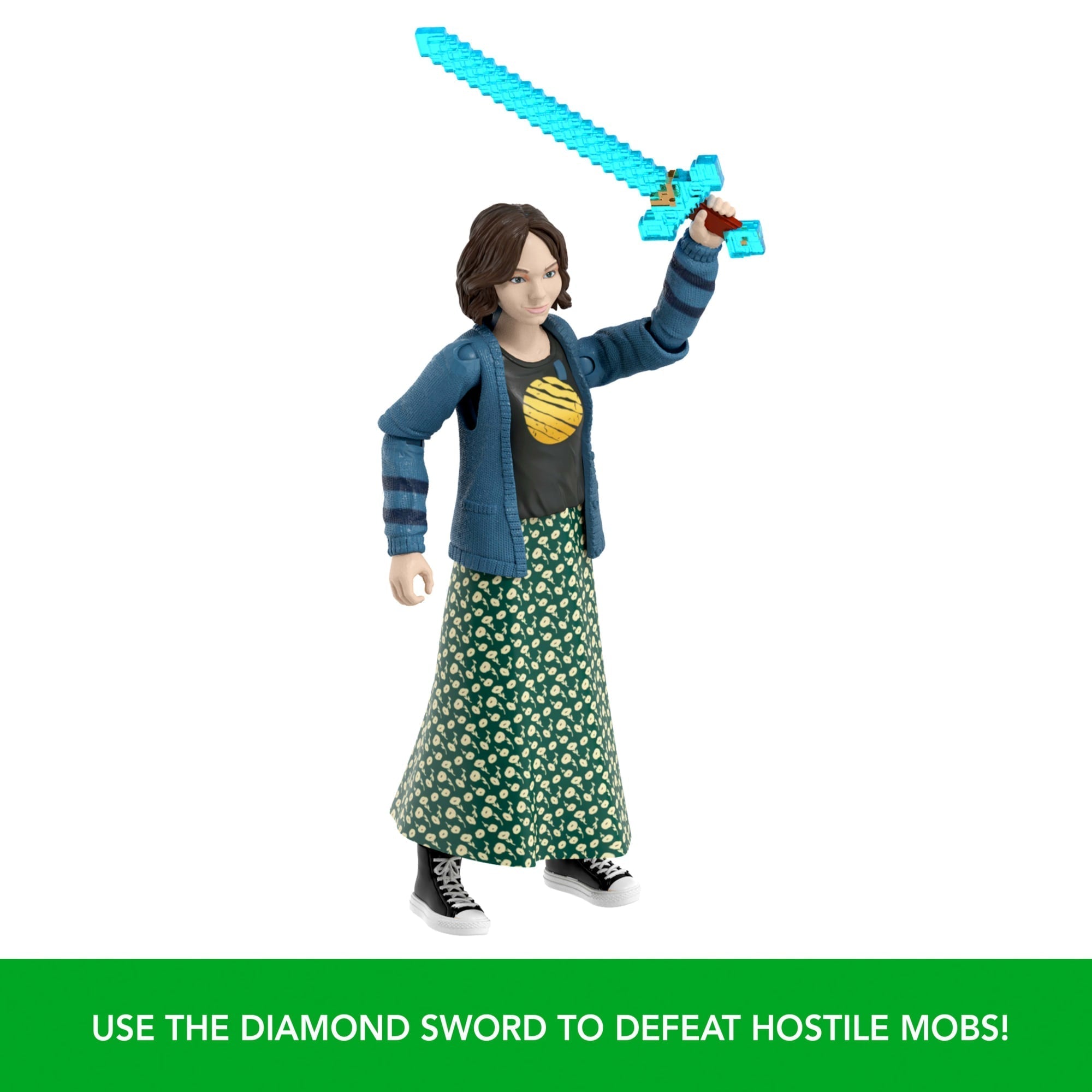 Minecraft Overworld Encounters Pack With 4 Action Figures & 3 Accessories Inspired By The Movie