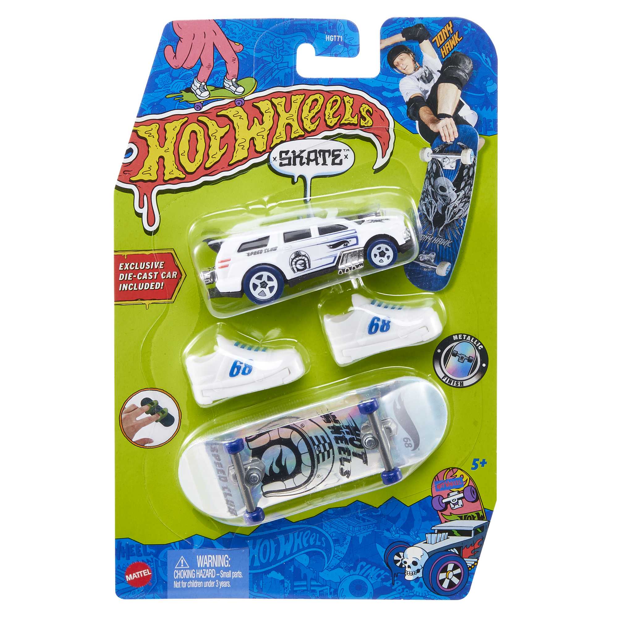 Hot Wheels Skate Vehículo de Juguete Patineta de Colección SPEED SHREDDER™ + NITRO TAILGATER™ con Diecast