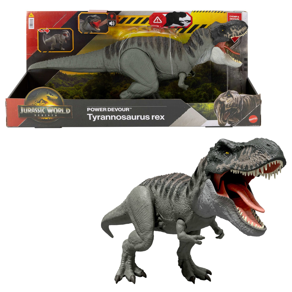 Jurassic World Dinosaurio de Juguete Rebirth T-Rex Mordida Destructora