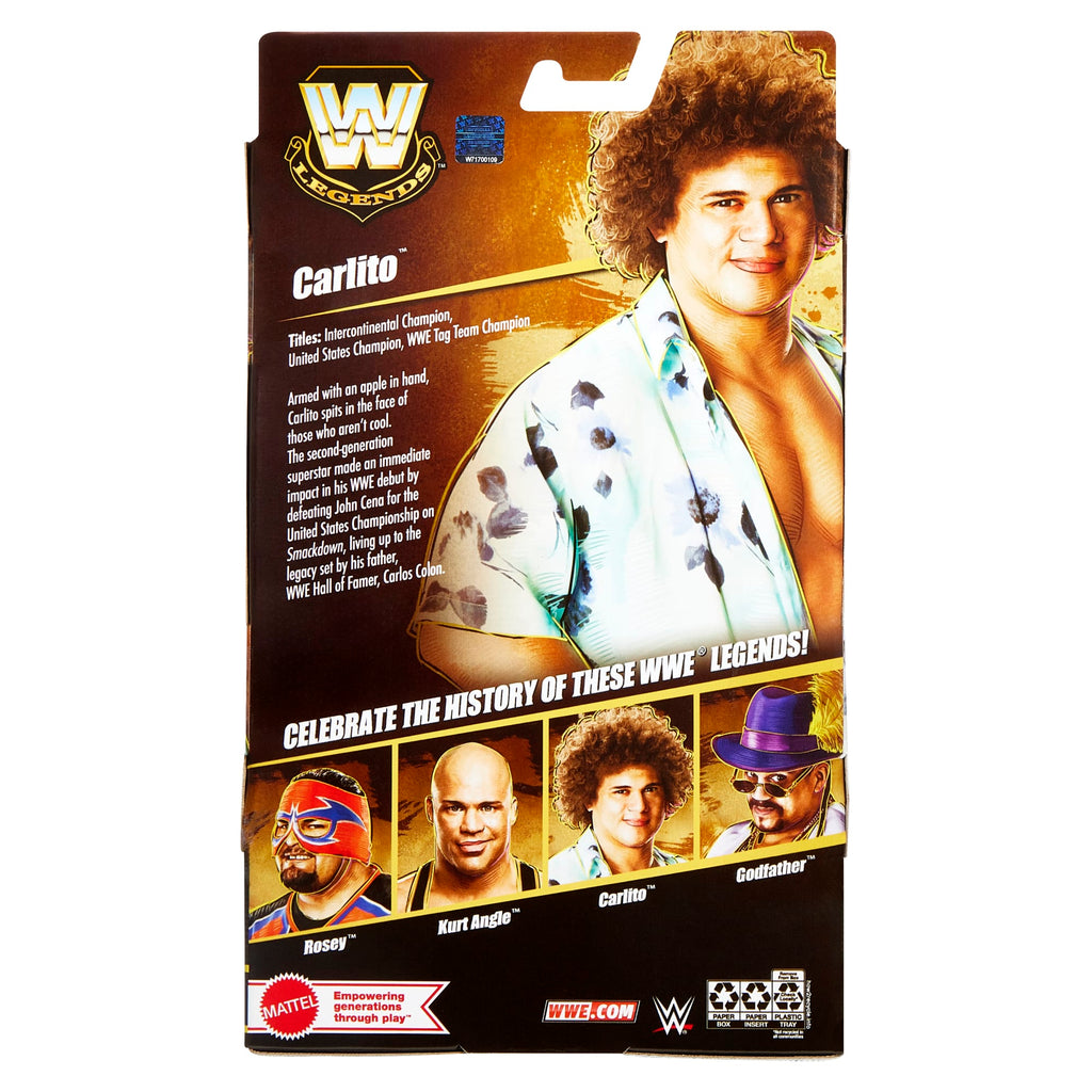 WWE Elite Legends Carlito Action Figure & Accessories, Series 26 Collectible Set, 6-inch