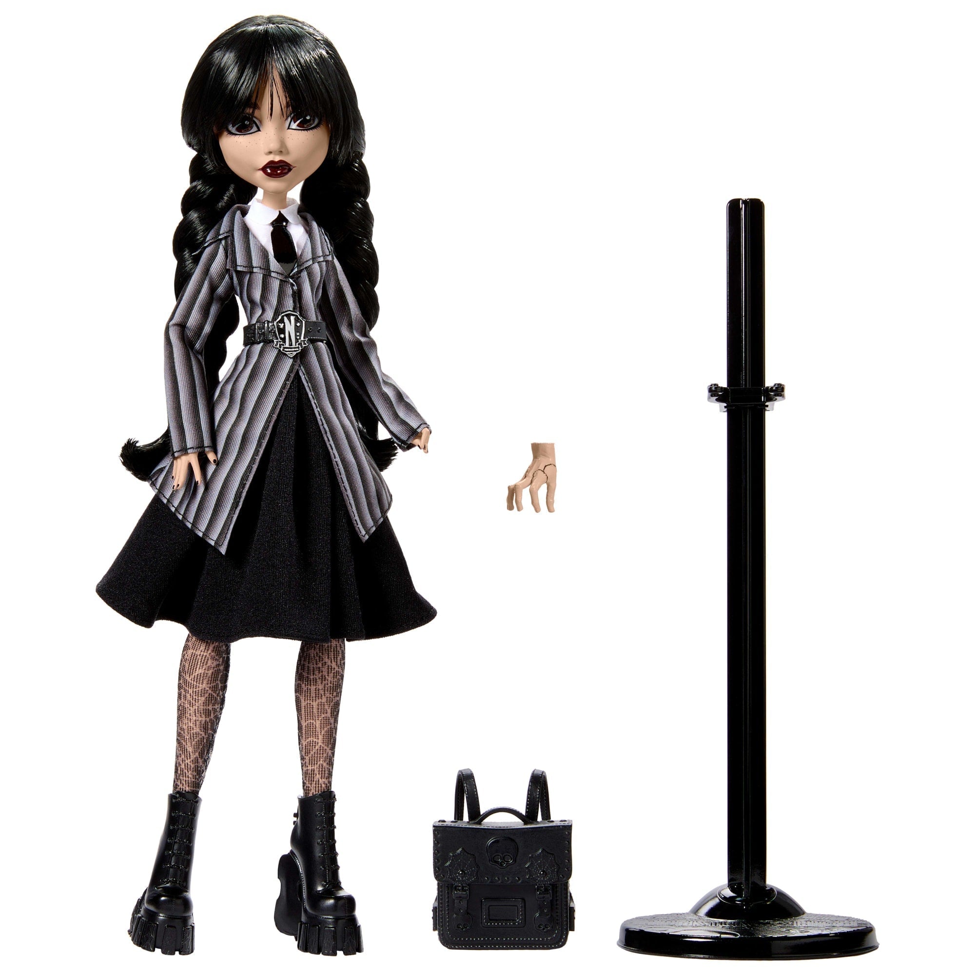 Monster High-Mercredi Addams en Uniforme-Poupée Avec La Chose