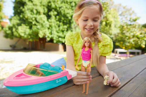 Barbie Set de Juego Bote acuático con Muñeca