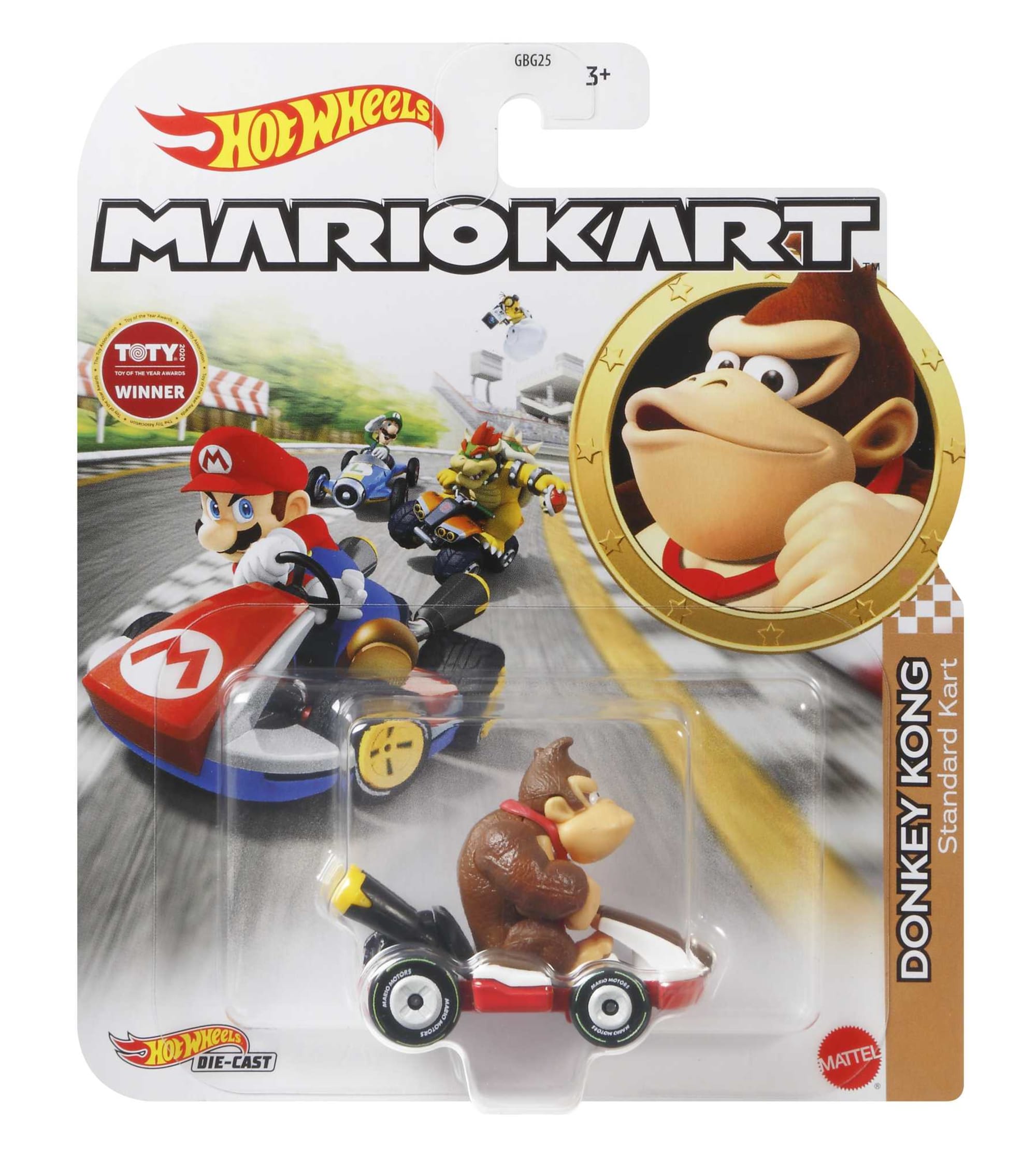 Hot Wheels Mario Kart Vehículo de Juguete Donkey Kong Estándar Kart