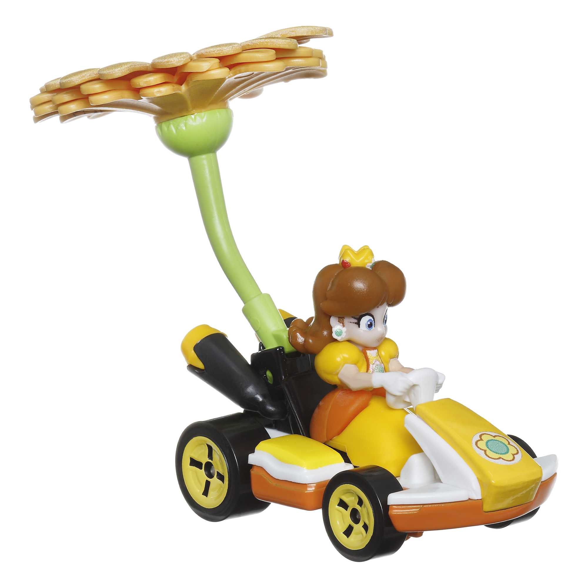 Hot Wheels Mario Kart Veículo de Brinquedo Princesa Dasiy Padrão Kart com Flower Glider